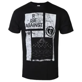 Heren T-shirt Rise Against - Cliff Map - Zwart - KINGS ROAD